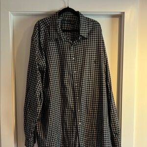 Men's Black and White Checkered Shirt